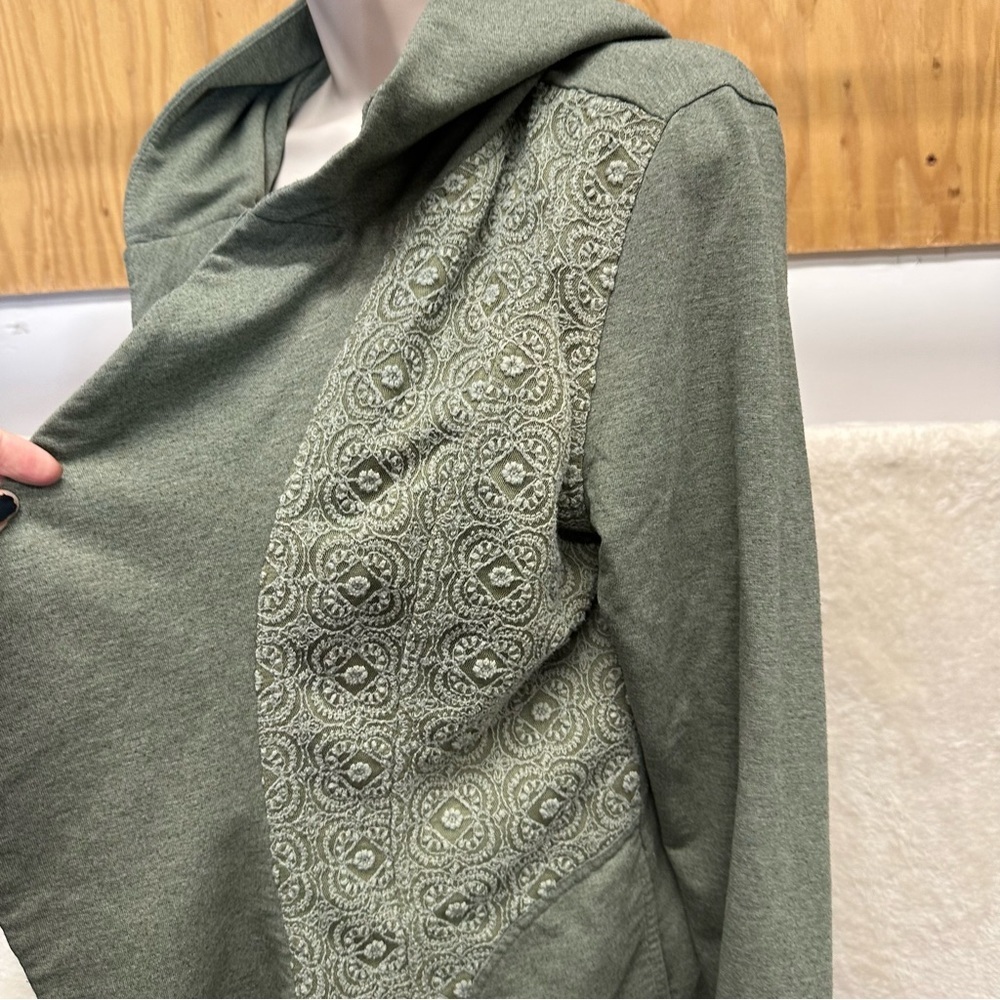 Sahalie women’s sage green boho lace cardigan jacket medium - Picture 5 of 7